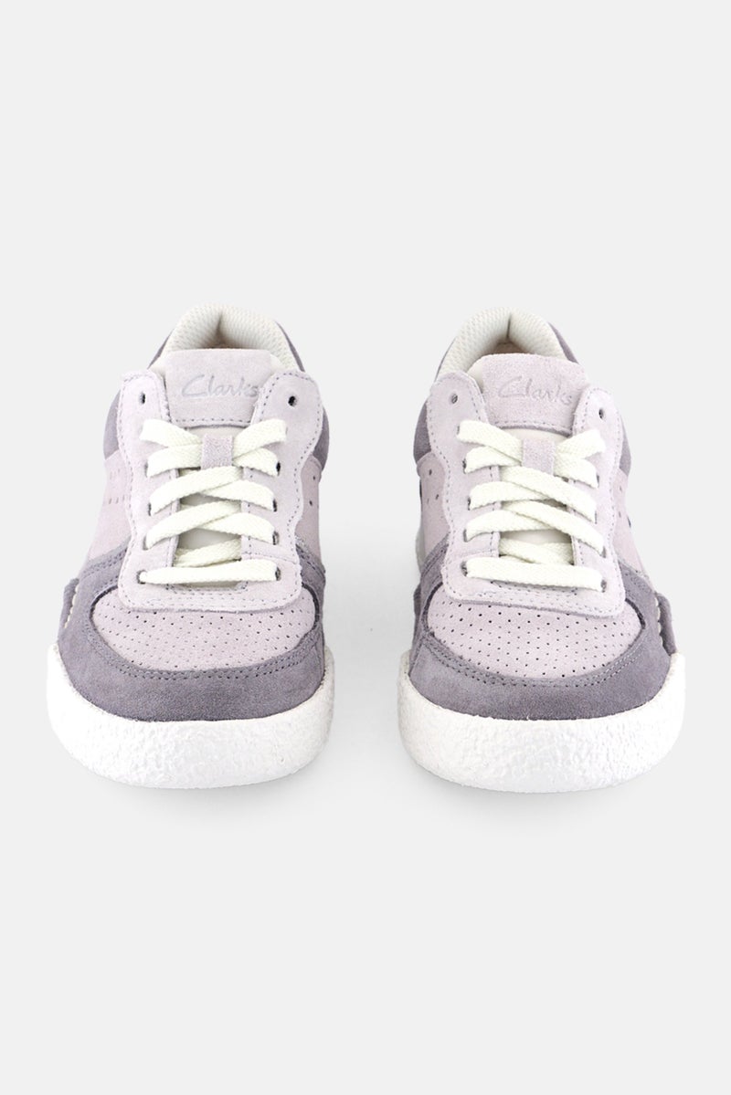 clarks Women Craftcup Court Lace Up Shoes, Grey  - Image 4
