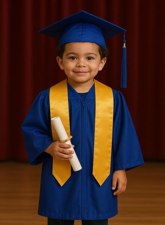 Fancy Agents Children’s Preschool Academic Graduation Convocation Gown with Cap and Zipper – Perfect for Kindergarten Graduation - Image 1
