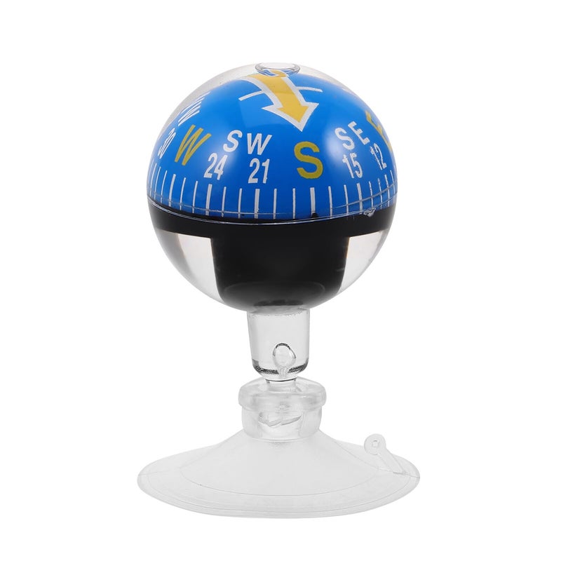 Veemoon Portable Automotive Compass with Suction Cup for Car Dashboard Marine Truck Use Blue - Image 2
