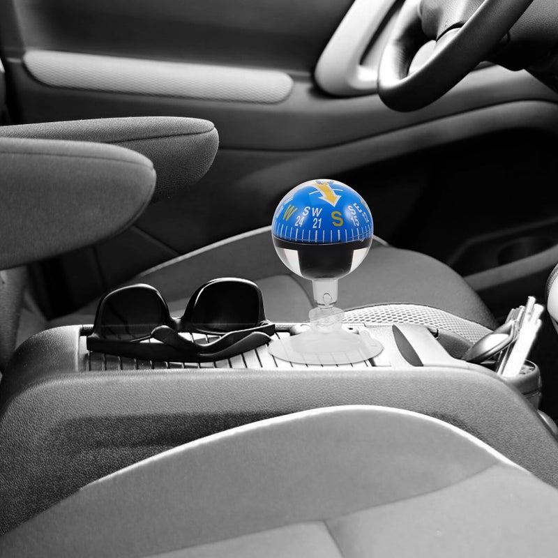 Veemoon Portable Automotive Compass with Suction Cup for Car Dashboard Marine Truck Use Blue - Image 5