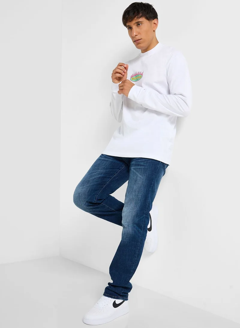 TOPMAN Graphic Printed Crew Neck T-Shirt