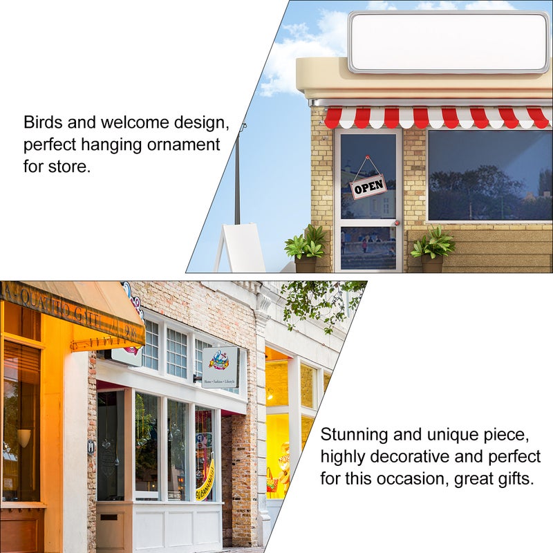 2pcs Nordic Style Wood Door Hanging Adornment Welcome Home Door Pendant ( Color) - Image 5