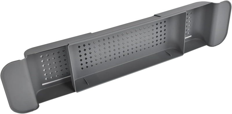 Bathtub Tray, Bath Tray for Tub Bathroom Accessories Bath Tub Tray Bathtub Caddy Tray Multifunction Bathtub Organizer Rack Nonslip for Candle Towel Book Wine Phone (Grey) - Image 3