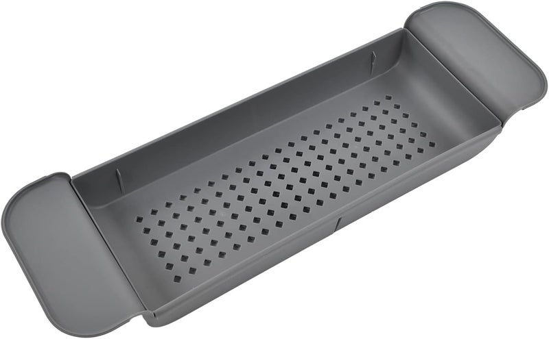 Bathtub Tray, Bath Tray for Tub Bathroom Accessories Bath Tub Tray Bathtub Caddy Tray Multifunction Bathtub Organizer Rack Nonslip for Candle Towel Book Wine Phone (Grey) - Image 1
