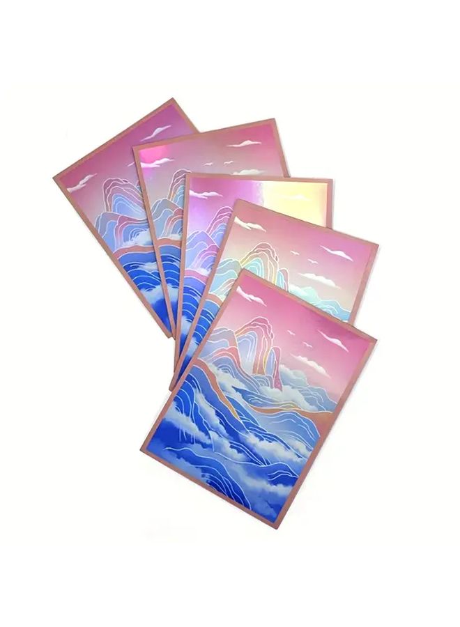 60pcs Laser Printed Glitter Card Sleeves Glossy HD Protective Film - Image 5
