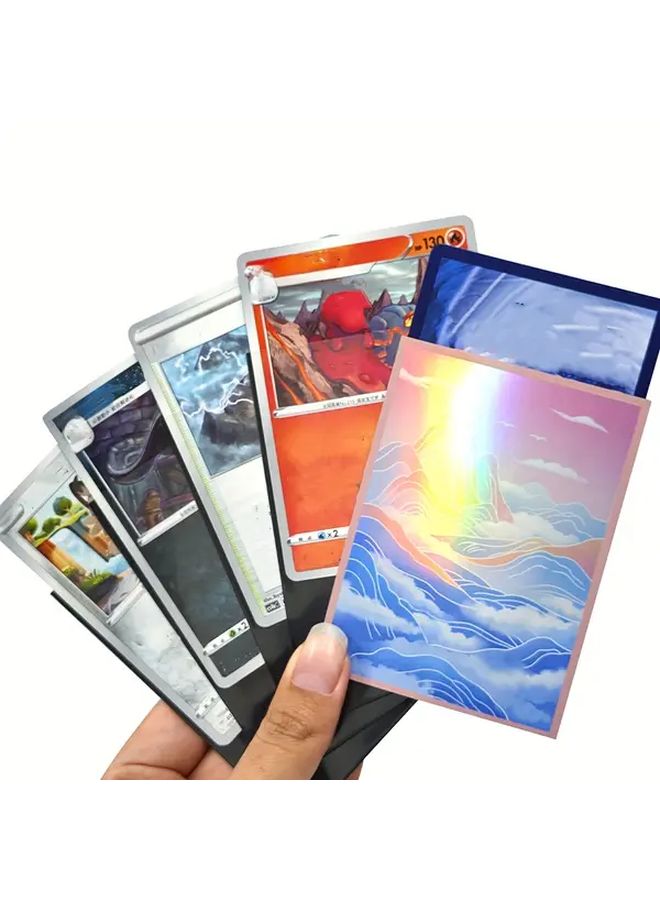60pcs Laser Printed Glitter Card Sleeves Glossy HD Protective Film - Image 1