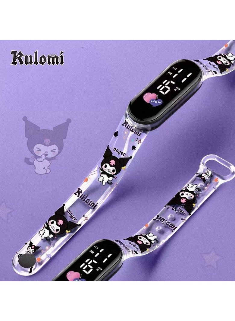 kuromi Luminous children's waterproof silicone digital watch  - Image 5