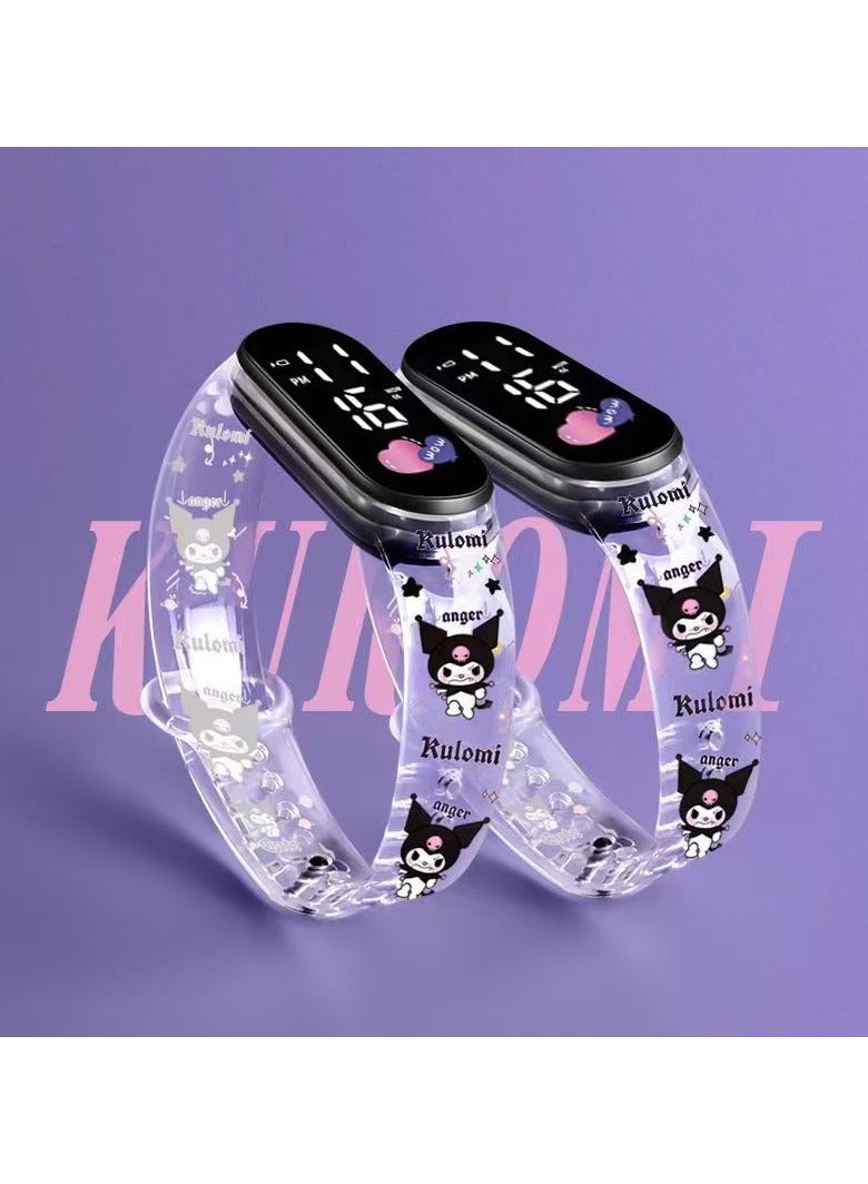 kuromi Luminous children's waterproof silicone digital watch  - Image 1