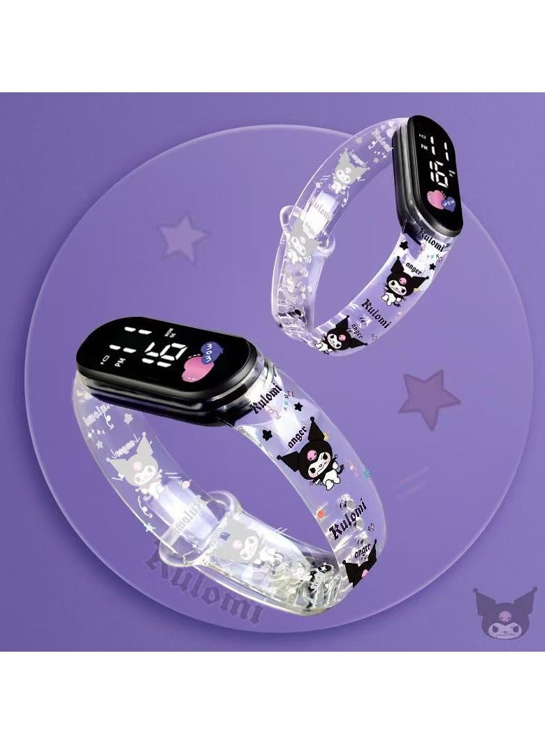 kuromi Luminous children's waterproof silicone digital watch  - Image 2