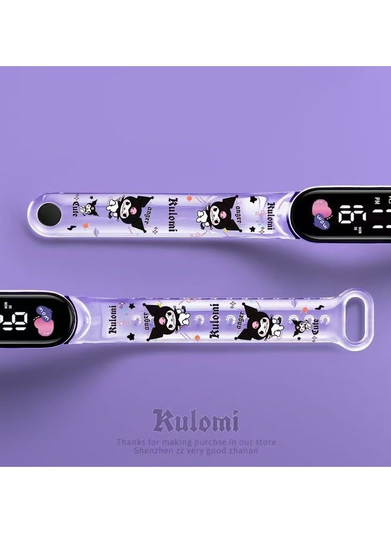 kuromi Luminous children's waterproof silicone digital watch  - Image 3