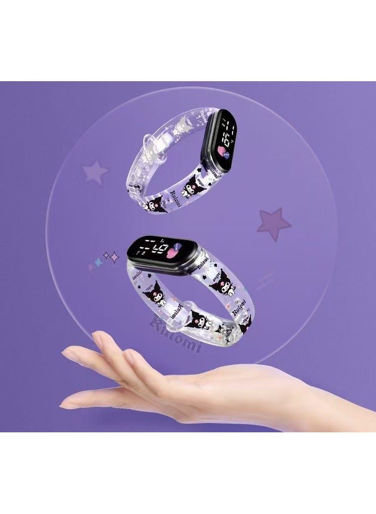 kuromi Luminous children's waterproof silicone digital watch  - Image 4
