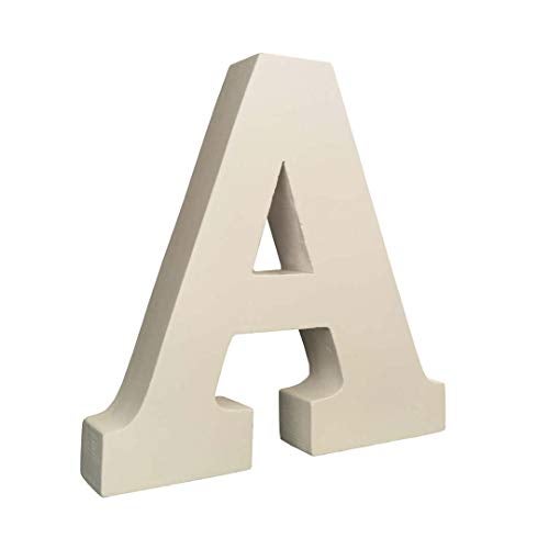 SMARTCAREWOOD Wooden A Letter- English Upper Case Alphabets Cutouts for Art and Craft Work (A_White_15x2.5 Cm) - Image 2