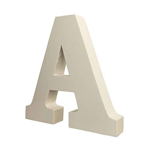 SMARTCAREWOOD Wooden A Letter- English Upper Case Alphabets Cutouts for Art and Craft Work (A_White_15x2.5 Cm) - Image 3