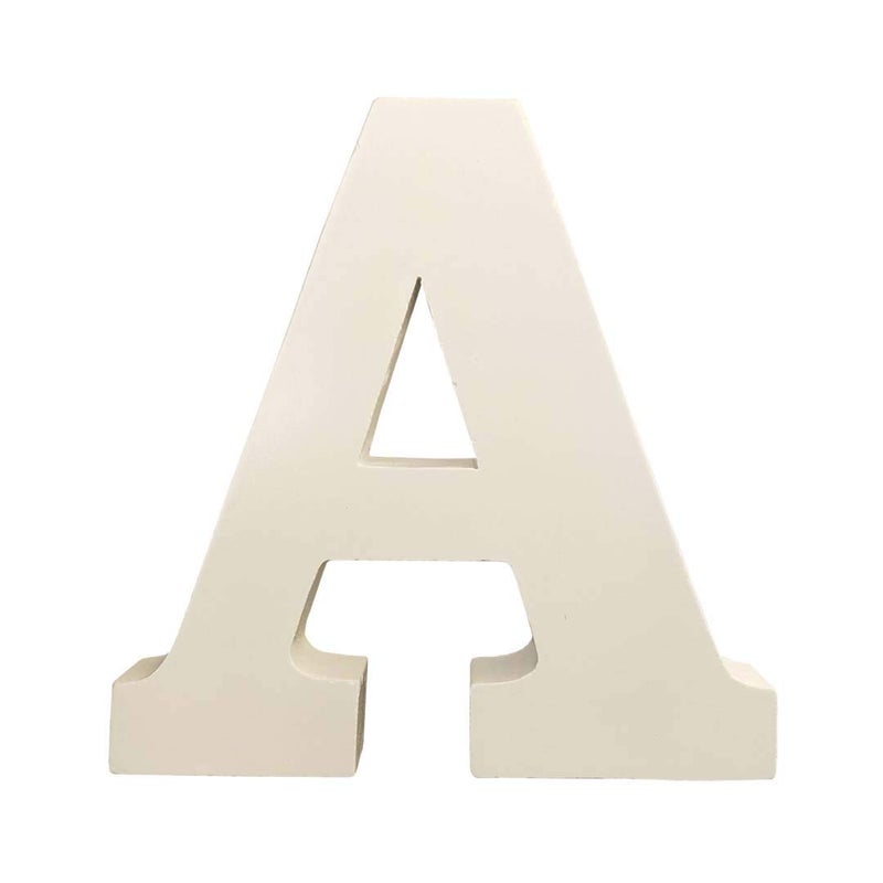 SMARTCAREWOOD Wooden A Letter- English Upper Case Alphabets Cutouts for Art and Craft Work (A_White_15x2.5 Cm) - Image 5