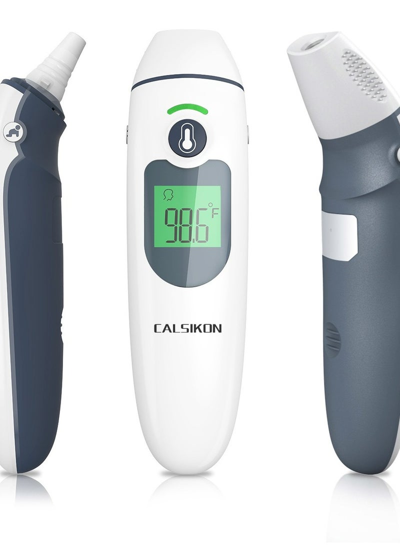 CALSIKON Household Medical Grade Electronic Infrared Thermometer Non Contact Baby Forehead Ear Thermometer 2 in 1 Forehead and Object - Image 1