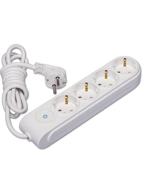 New Generation Switched Child Protection Quadruple Grounded Group Socket with 5 Meters Cable