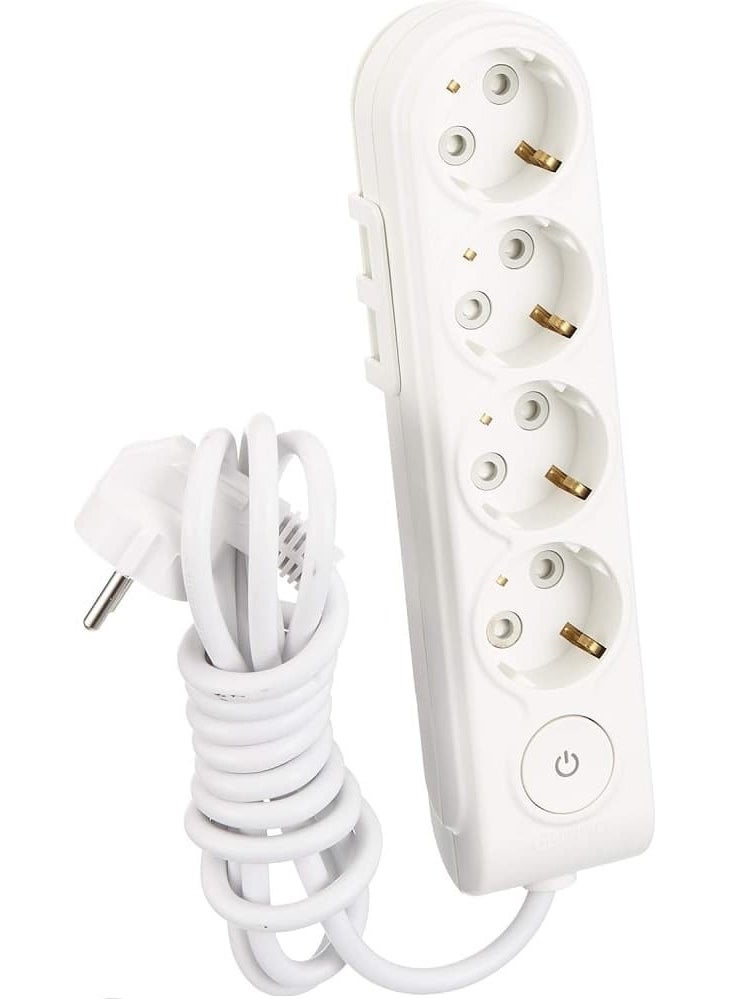 Makel New Generation Switched Child Protection Quadruple Grounded Group Socket with 5 Meters Cable  - Image 4