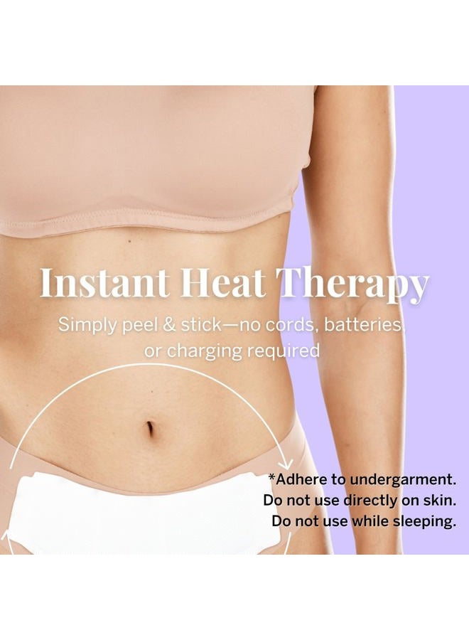 Pixie Cup Pixie Large Period Cramps Menstrual Pain Relief Heat Patches for Feminine Care - Lower Abdominal & Back Ache Therapy - Up to 8 Hours - 3 Count Discreet Disposable Heat Pads - Image 4