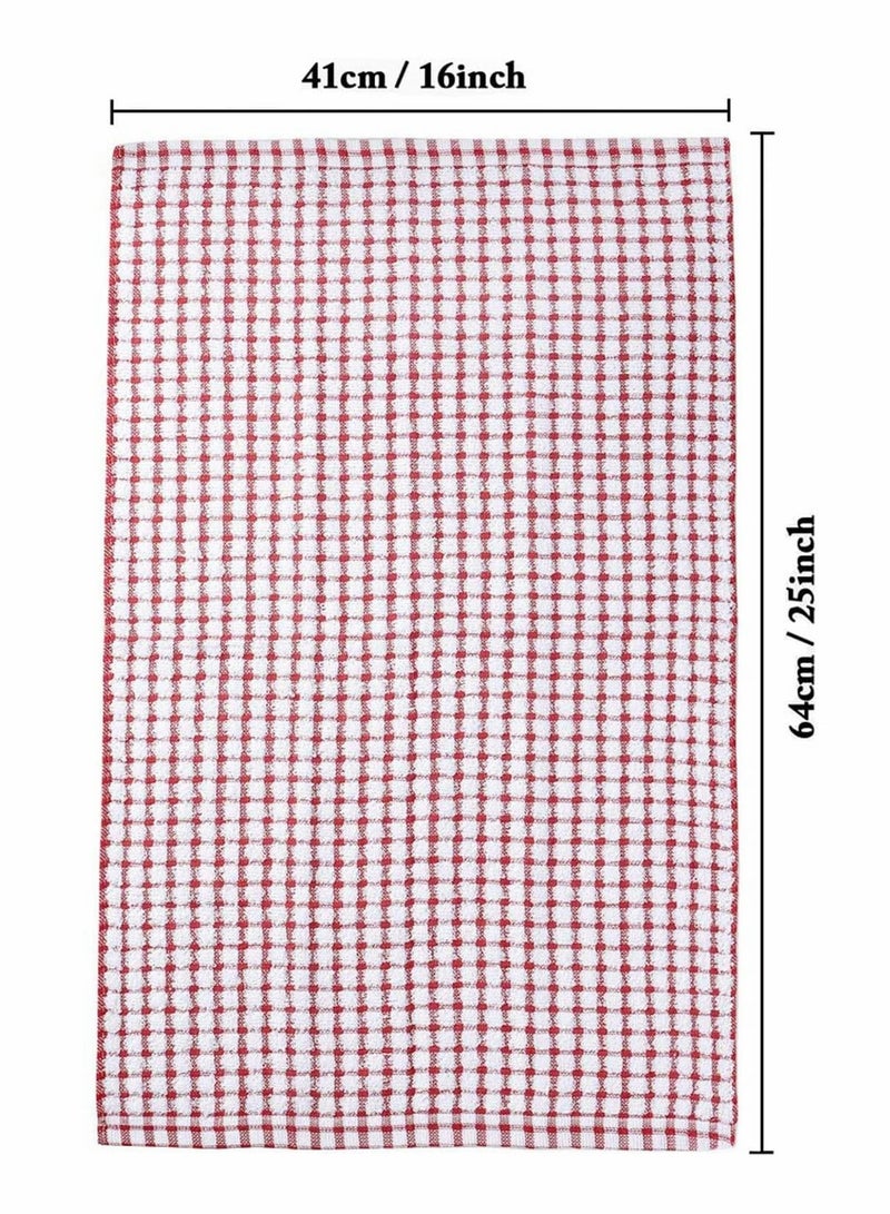 XiuWoo Kitchen Dish Towels, 16 Inch x 25 Bulk Cotton 6 Pack Cloths for Rags Drying Dishes Clothes and Towels - Image 5
