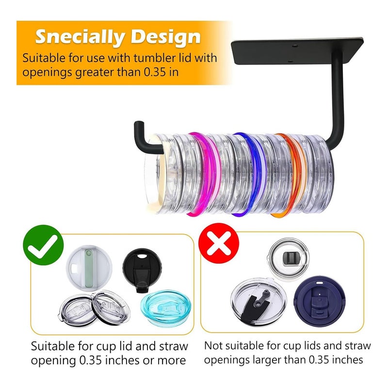 Under Cabinet Tumbler Lid Organizer Holder For Multiple Lids - Image 3