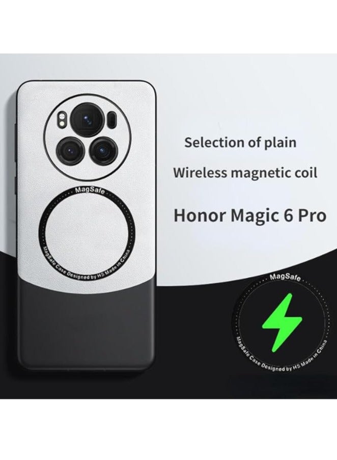 Compatible with Honor Magic 6 Pro 5G Case Wireless Charge Magnetic Shockproof Shell Leather Cover Case Funda For Magic 6 Pro  - Image 3
