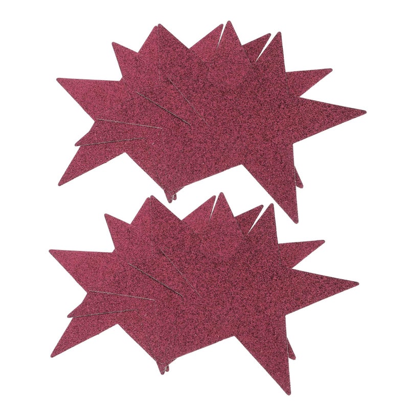 10pcs Glitter Star Cutouts Gold Silver for Classroom Decor Bulletin Board Party - Image 2