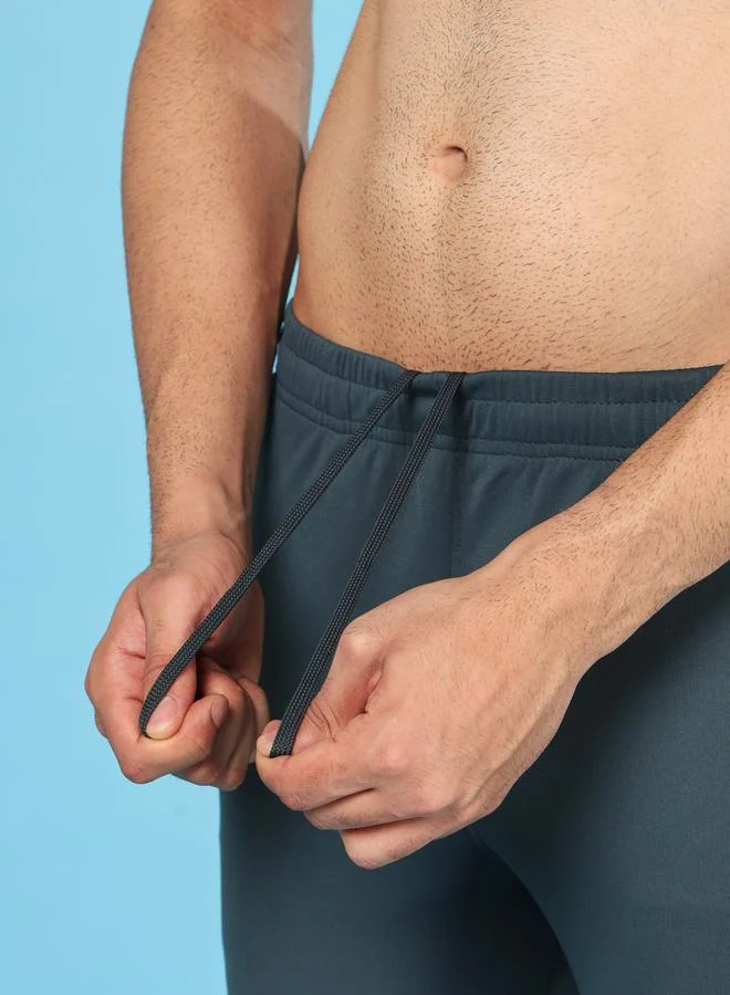 Technosport Solid Slim Fit Trackpants with Techno Dry by Styli