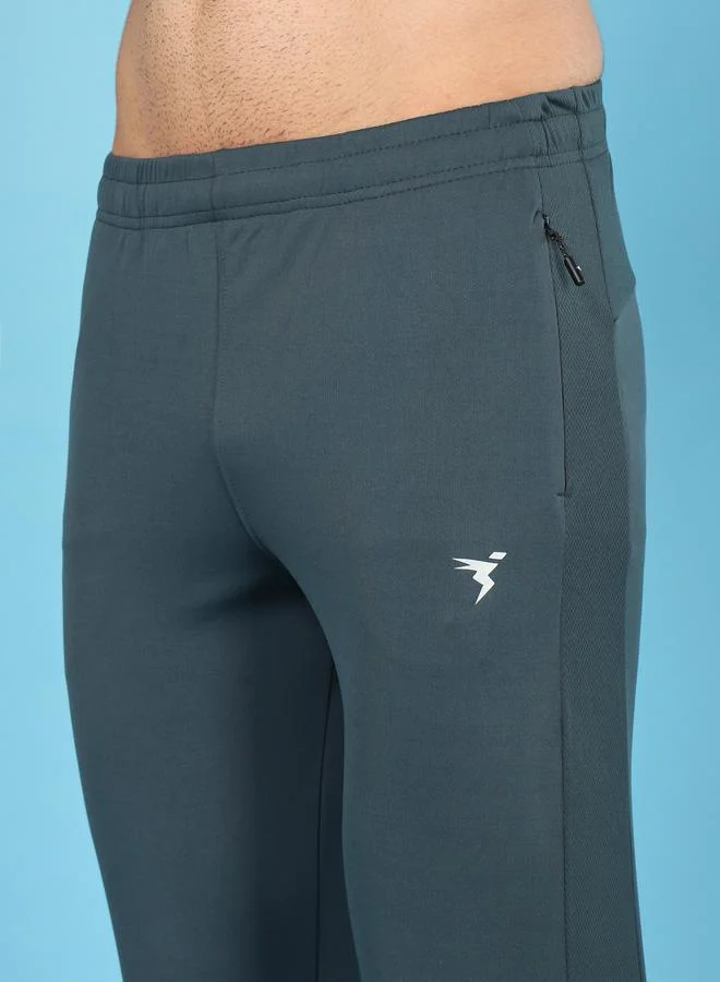 Technosport Solid Slim Fit Trackpants with Techno Dry by Styli