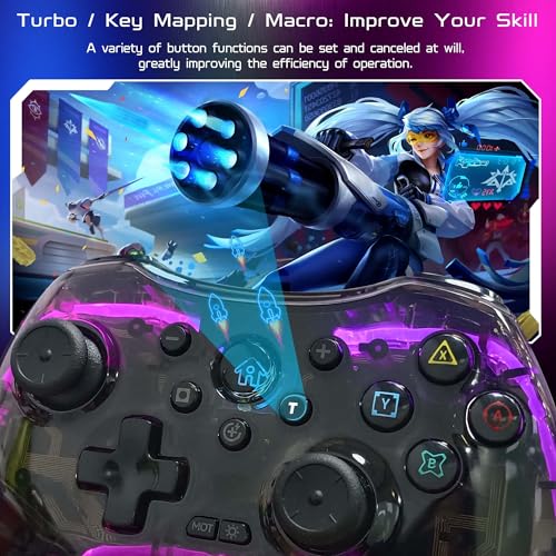 Joso RGB Wireless Mobile Gaming Controller for iPhone, Android, iPad, Tablet, PC, Phone Controller with Phone Clip Supports Cloud Game, COD, Genshin Immpact, Remote Player Gamepad with 2 Back Buttons - Image 5