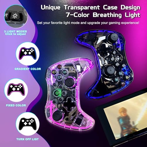 Joso RGB Wireless Mobile Gaming Controller for iPhone, Android, iPad, Tablet, PC, Phone Controller with Phone Clip Supports Cloud Game, COD, Genshin Immpact, Remote Player Gamepad with 2 Back Buttons - Image 3