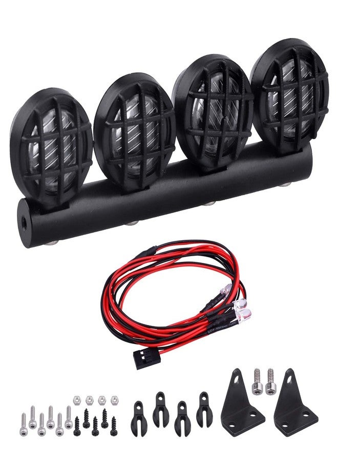 Hobbyfire شريط إضاءة LED لسيارة RC من Hobbyfire مزود بـ 4 مصابيح LED ومصباح سقف ومصباح أمامي لسيارة Axial SCX24 1/24 RC Crawler - Image 5