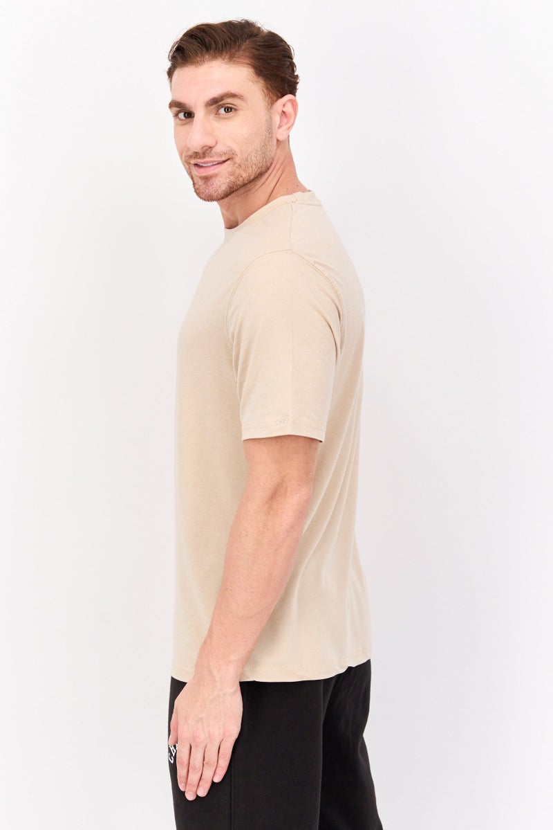 Legend Men Sportswear Fit Short Sleeve Training T-Shirts, Tan  - Image 2