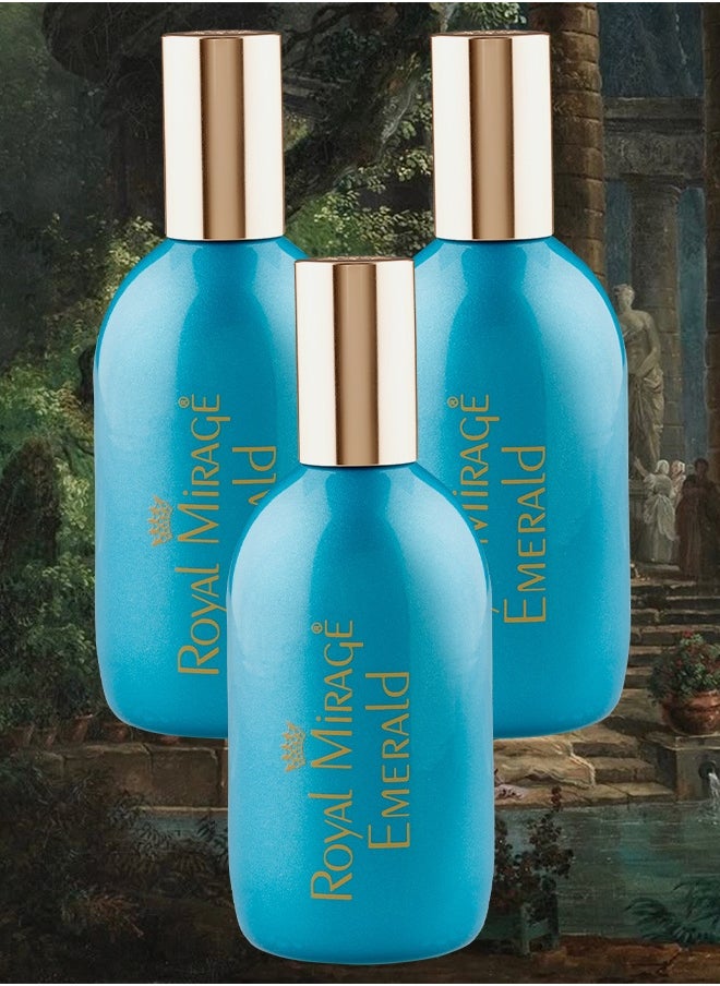 ROYAL MIRAGE 3 Pieces Royal Mirage Emerald Perfume For Unisex 120ml EDC  - Image 1