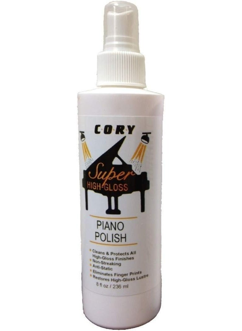 Cory Super High Gloss Piano Polish - 1 Bottle, 4 Ounce Spray for Pianos with High Gloss Finishes