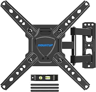 MOUNTUP Full Motion TV Wall Mount for 26-50 Inch TV, Wall Mount TV Bracket Max VESA 300x300mm, Swivel Tilt Extension - Image 1