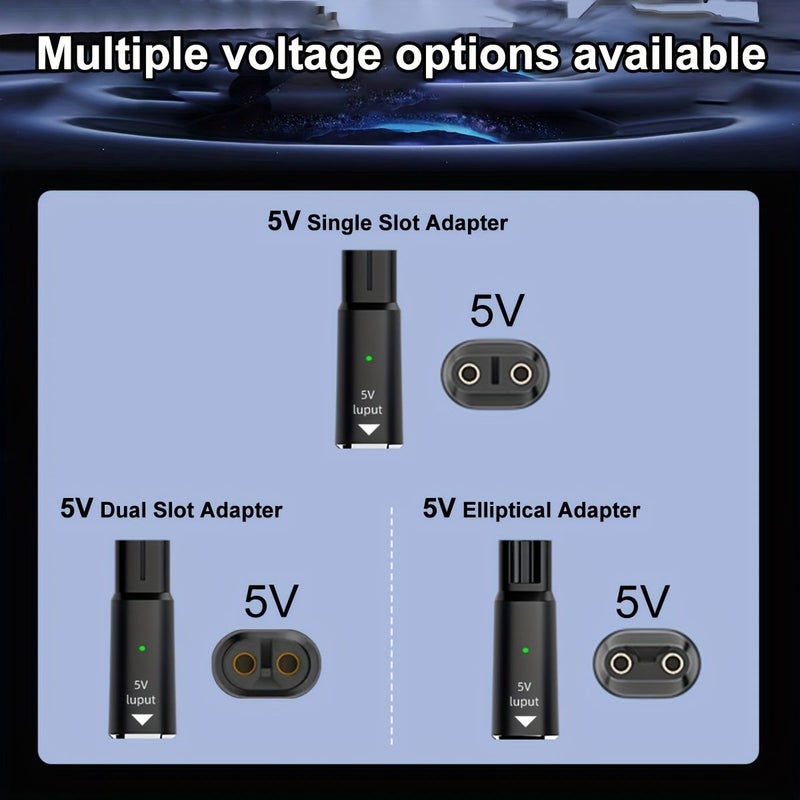 2 5V Single Slot Gray Charging Adaptor For Travel Business Men With Storage Box And USB C To DC Converter - Image 4
