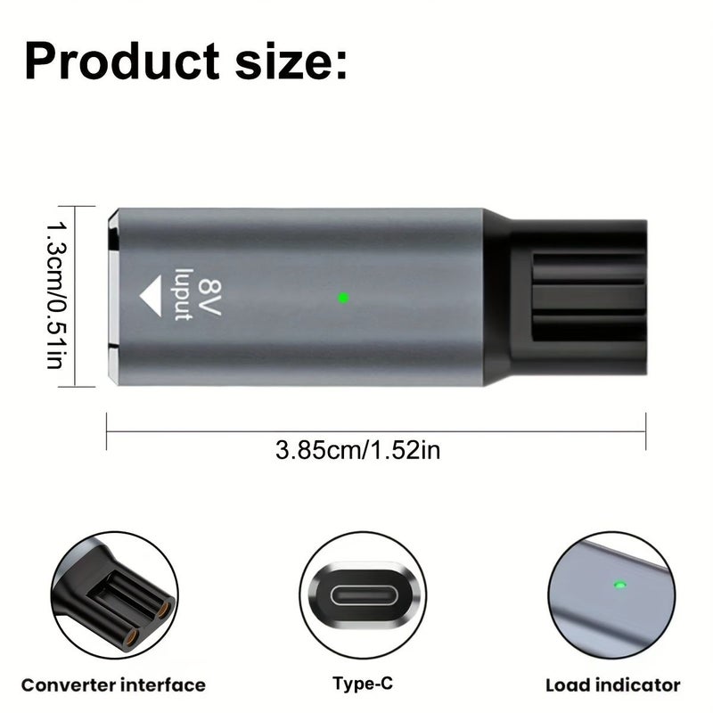 2 5V Single Slot Gray Charging Adaptor For Travel Business Men With Storage Box And USB C To DC Converter - Image 2