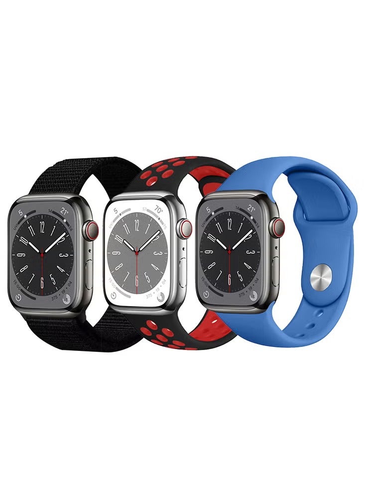 Perfii 3pcs Watchband Replacement for Apple Watch 41/40/38mm Series 8/7/6/5/4/SE - Image 1