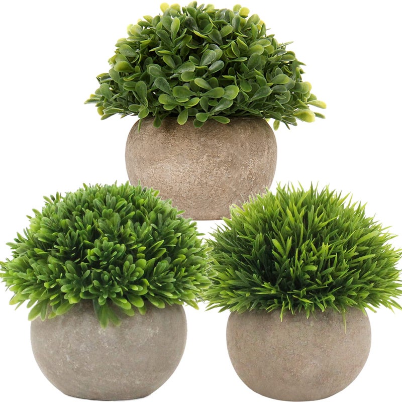 Briful Briful Small Fake Plants Faux Potted Plant Mini Artificial Plants for for Home Table Office Room Desk Bathroom Shelf Kitchen Farmhouse Mantel Decoration  - Image 1