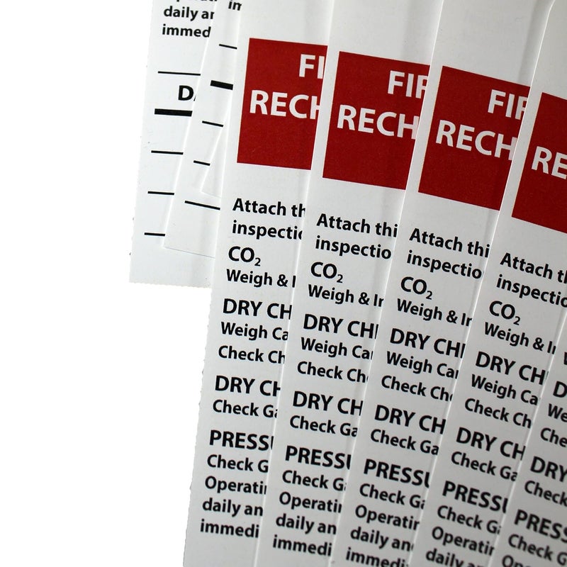 NMC RPT26ST Fire Extinguisher Recharge & Inspection Record Tag, Paper Polytag, Made in the USA,White - Image 3