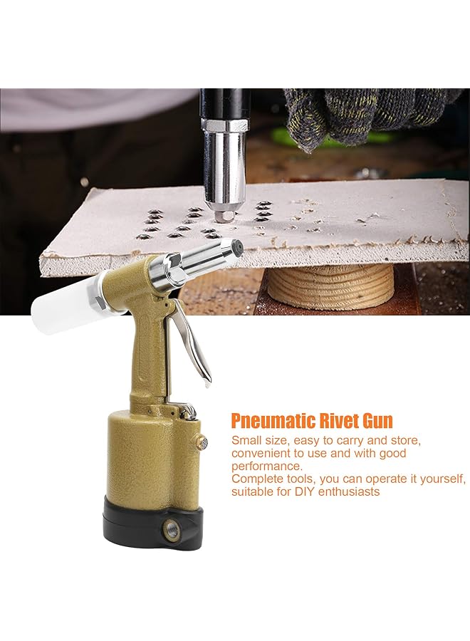 Hydraulic Pneumatic Rivet Gun, Air Hydraulic Riveter Air Rivet Gun, Pneumatic Riveting Gun Rivet Tool For Diy Enthusiasts Pneumatic Tools(Japanese-) - Image 4