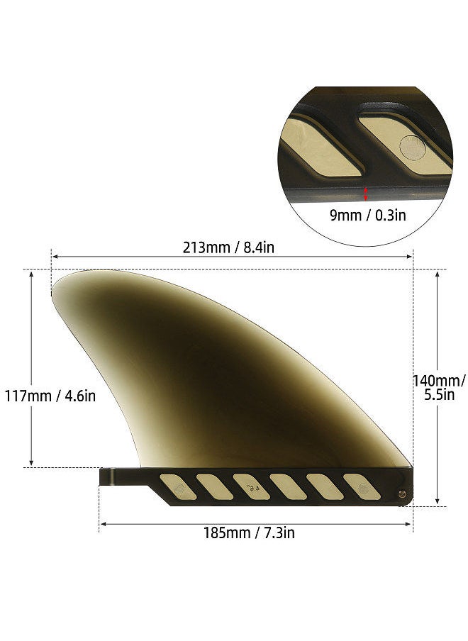 Generic - 4.6 Inch /3 Inch Surfboard Fin Soft Center Fin for Inflatable SUP Paddle Board Longboard - Image 1