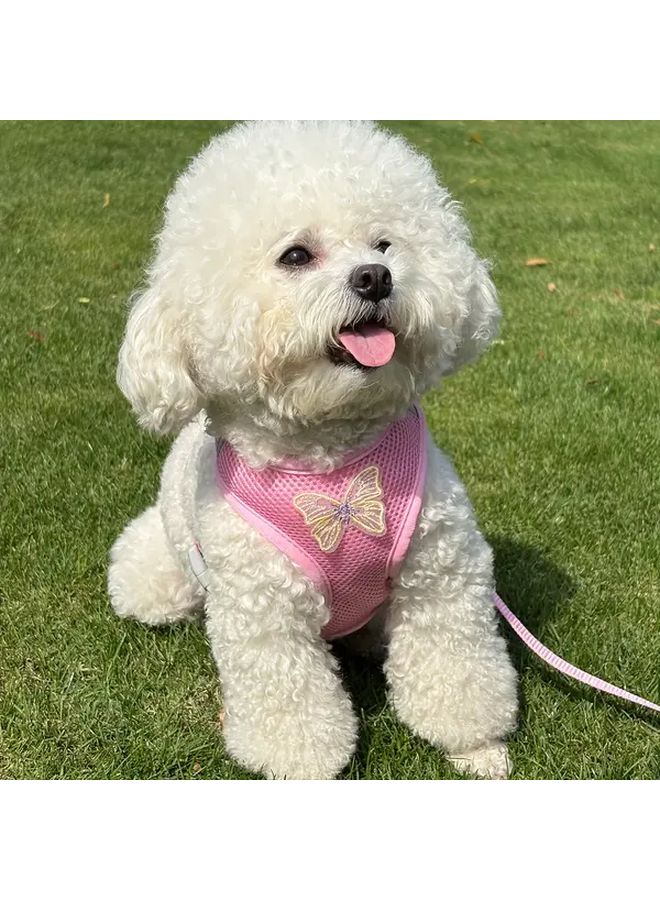 مجموعة هارنس ورباط الكلب الأخضر قابل للتعديل شبكي قابل للتنفس للحيوانات الأليفة الصغيرة والمتوسطة - Image 5