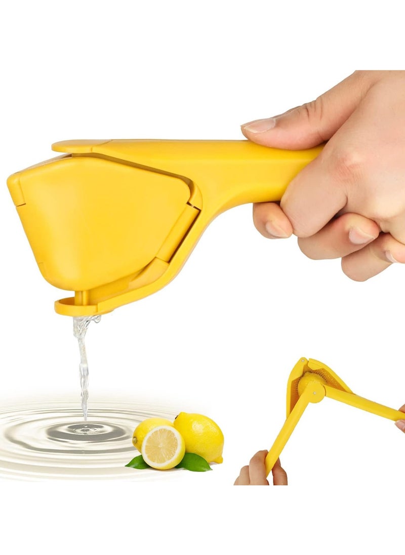 sokany - Lemon Squeezer, Citrus Juicer, Easy Squeeze Manual Lemon Fluicer, That Folds Flat for Space-Saving Press for Extracting the Most Juice Possible for Fruit (Yellow) - Image 1