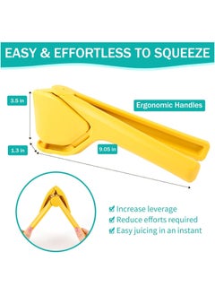 sokany Lemon Squeezer, Citrus Juicer, Easy Squeeze Manual Lemon Fluicer, That Folds Flat for Space-Saving Press for Extracting the Most Juice Possible for Fruit (Yellow)  - Image 2