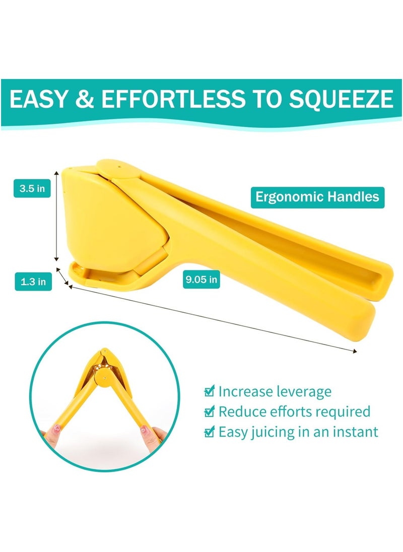 sokany - Lemon Squeezer, Citrus Juicer, Easy Squeeze Manual Lemon Fluicer, That Folds Flat for Space-Saving Press for Extracting the Most Juice Possible for Fruit (Yellow) - Image 1