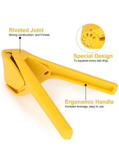 sokany Lemon Squeezer, Citrus Juicer, Easy Squeeze Manual Lemon Fluicer, That Folds Flat for Space-Saving Press for Extracting the Most Juice Possible for Fruit (Yellow)  - Image 3