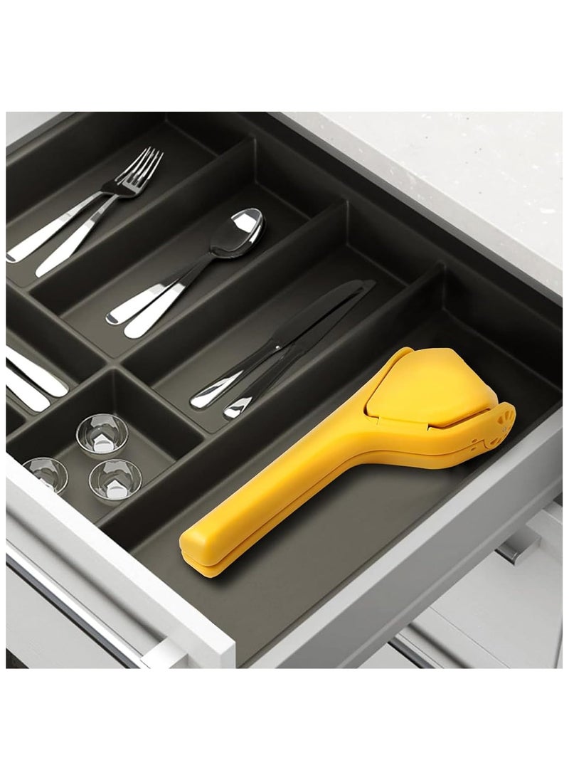 sokany - Lemon Squeezer, Citrus Juicer, Easy Squeeze Manual Lemon Fluicer, That Folds Flat for Space-Saving Press for Extracting the Most Juice Possible for Fruit (Yellow) - Image 1
