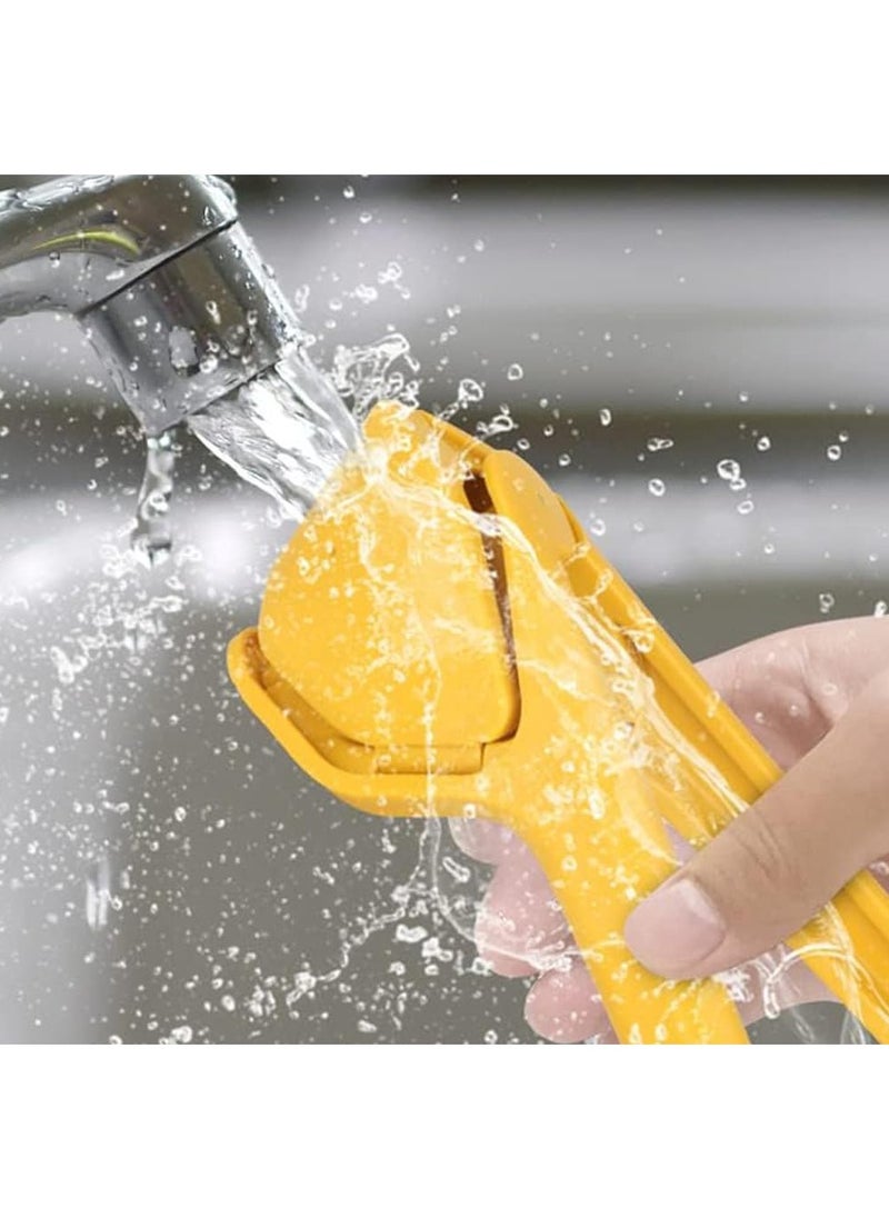 sokany - Lemon Squeezer, Citrus Juicer, Easy Squeeze Manual Lemon Fluicer, That Folds Flat for Space-Saving Press for Extracting the Most Juice Possible for Fruit (Yellow) - Image 1