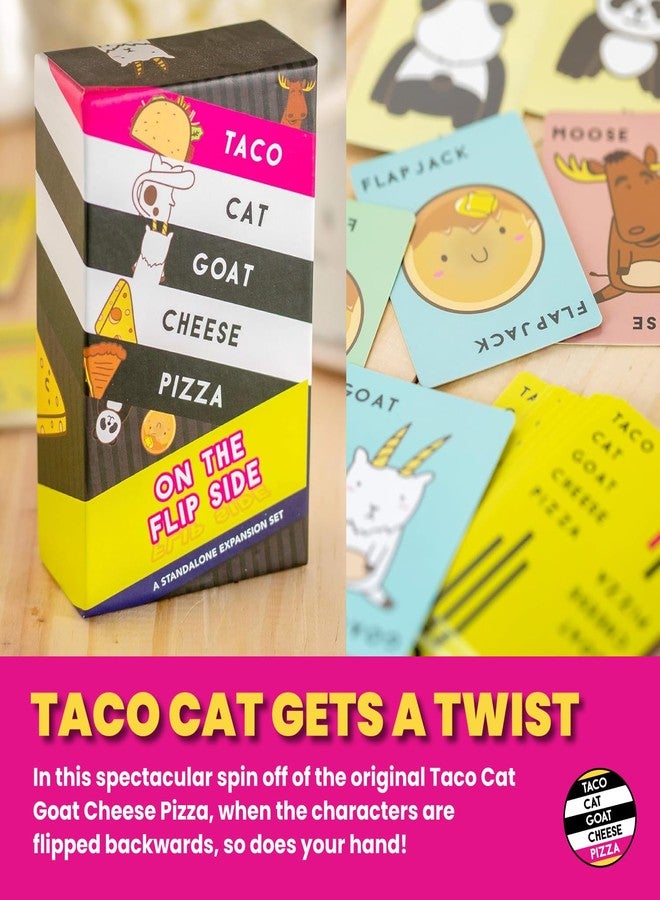 Dolphin Hat Games Taco Cat Goat Cheese Pizza On The Flip Side Entertaining Standalone Expansion Game for Family Game Night | Easy to Play 15 Minute Rounds | Fun for Kids, Teens, Adults, and Families | 2-8 Players - Image 5